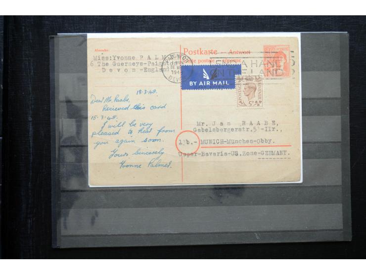 1945/50 (ca.), einige hundert Briefe, Karten und Ganzsachen mit sehr vielen besseren Verwendungen und Besonderheiten, dabei u