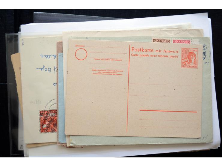 1945/50 (ca.), einige hundert Briefe, Karten und Ganzsachen mit sehr vielen besseren Verwendungen und Besonderheiten, dabei u