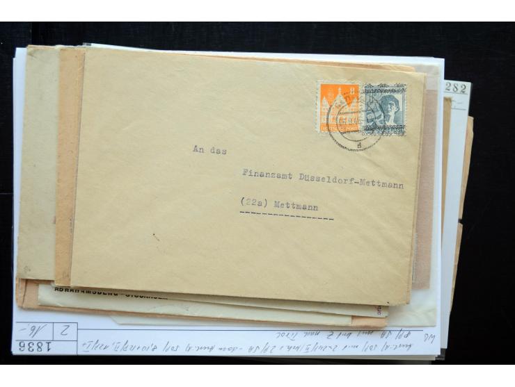 1945/50 (ca.), einige hundert Briefe, Karten und Ganzsachen mit sehr vielen besseren Verwendungen und Besonderheiten, dabei u