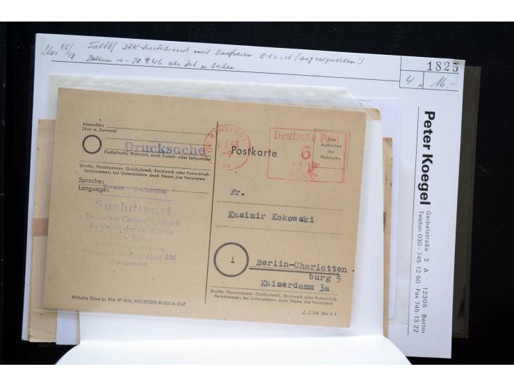 1945/50 (ca.), einige hundert Briefe, Karten und Ganzsachen mit sehr vielen besseren Verwendungen und Besonderheiten, dabei u