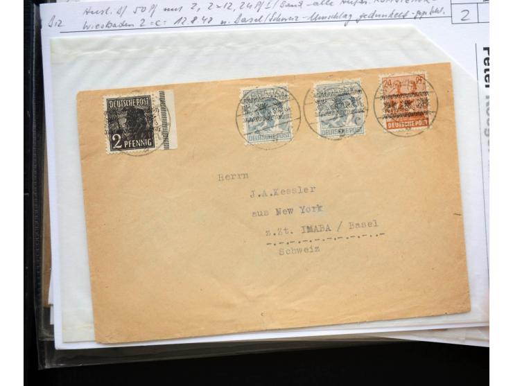 1945/50 (ca.), einige hundert Briefe, Karten und Ganzsachen mit sehr vielen besseren Verwendungen und Besonderheiten, dabei u