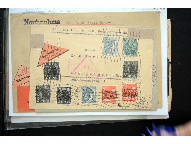 1945/50 (ca.), einige hundert Briefe, Karten und Ganzsachen mit sehr vielen besseren Verwendungen und Besonderheiten, dabei u