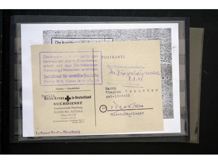 1945/50 (ca.), einige hundert Briefe, Karten und Ganzsachen mit sehr vielen besseren Verwendungen und Besonderheiten, dabei u