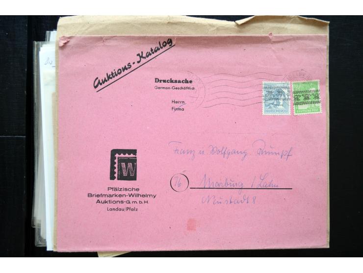 1945/50 (ca.), einige hundert Briefe, Karten und Ganzsachen mit sehr vielen besseren Verwendungen und Besonderheiten, dabei u