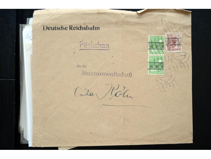 1945/50 (ca.), einige hundert Briefe, Karten und Ganzsachen mit sehr vielen besseren Verwendungen und Besonderheiten, dabei u