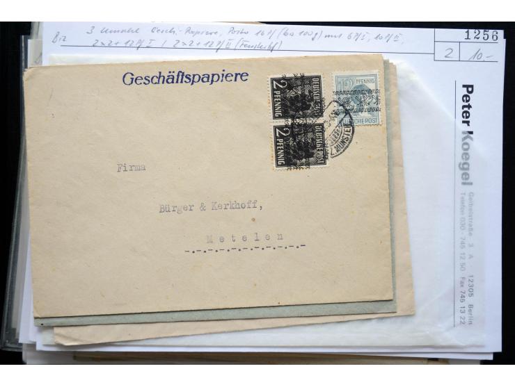 1945/50 (ca.), einige hundert Briefe, Karten und Ganzsachen mit sehr vielen besseren Verwendungen und Besonderheiten, dabei u