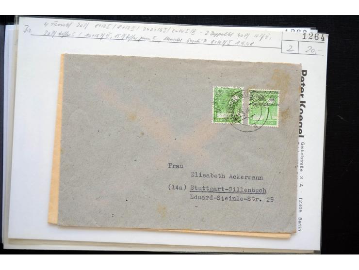 1945/50 (ca.), einige hundert Briefe, Karten und Ganzsachen mit sehr vielen besseren Verwendungen und Besonderheiten, dabei u