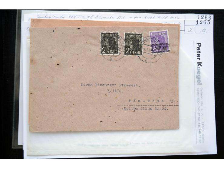 1945/50 (ca.), einige hundert Briefe, Karten und Ganzsachen mit sehr vielen besseren Verwendungen und Besonderheiten, dabei u