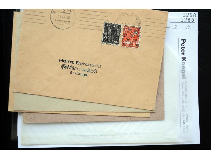 1945/50 (ca.), einige hundert Briefe, Karten und Ganzsachen mit sehr vielen besseren Verwendungen und Besonderheiten, dabei u