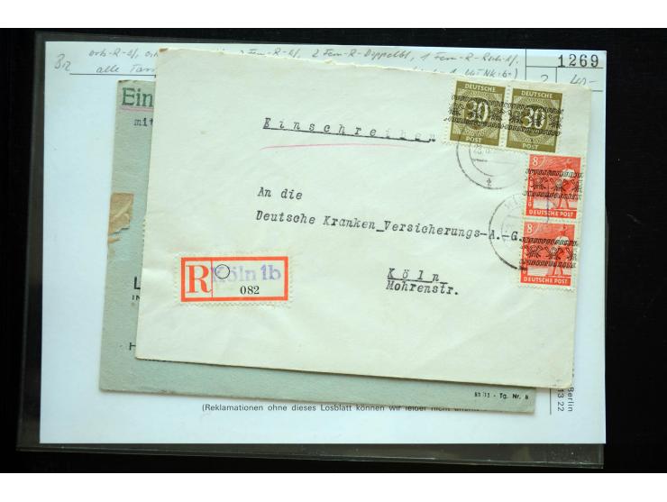 1945/50 (ca.), einige hundert Briefe, Karten und Ganzsachen mit sehr vielen besseren Verwendungen und Besonderheiten, dabei u