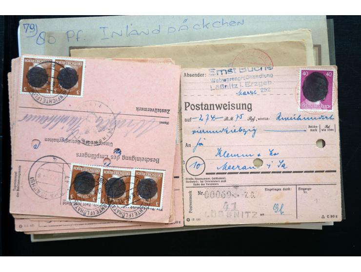 1945/50 (ca.), einige hundert Briefe, Karten und Ganzsachen mit sehr vielen besseren Verwendungen und Besonderheiten, dabei u