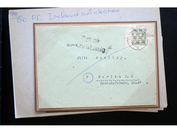 1945/50 (ca.), einige hundert Briefe, Karten und Ganzsachen mit sehr vielen besseren Verwendungen und Besonderheiten, dabei u