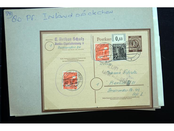 1945/50 (ca.), einige hundert Briefe, Karten und Ganzsachen mit sehr vielen besseren Verwendungen und Besonderheiten, dabei u