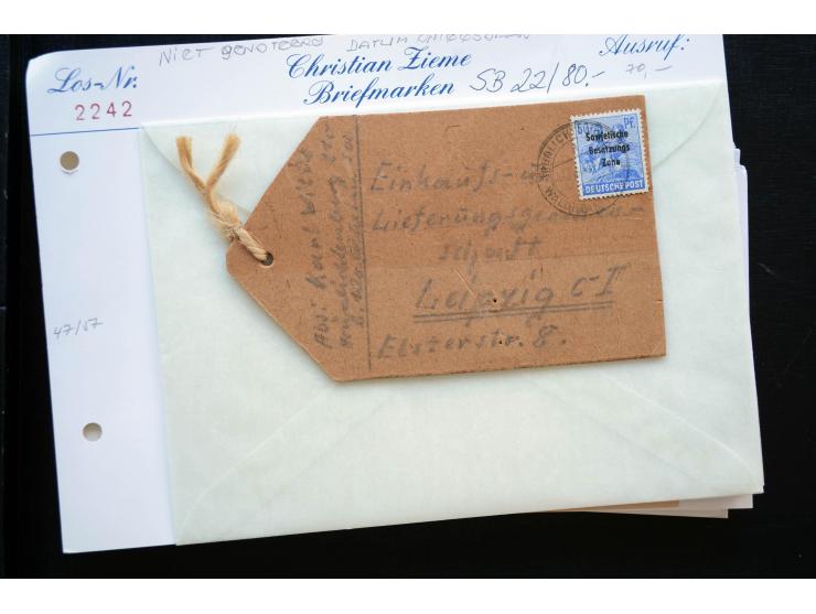 1945/50 (ca.), einige hundert Briefe, Karten und Ganzsachen mit sehr vielen besseren Verwendungen und Besonderheiten, dabei u