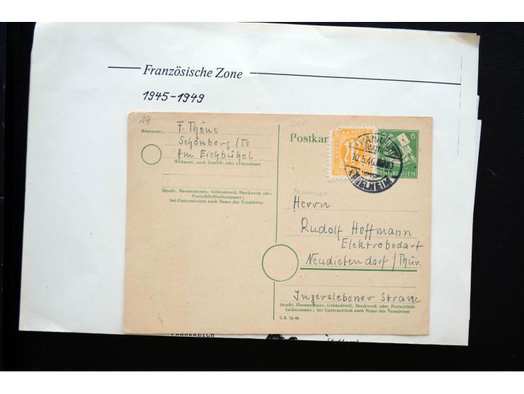 1945/50 (ca.), einige hundert Briefe, Karten und Ganzsachen mit sehr vielen besseren Verwendungen und Besonderheiten, dabei u