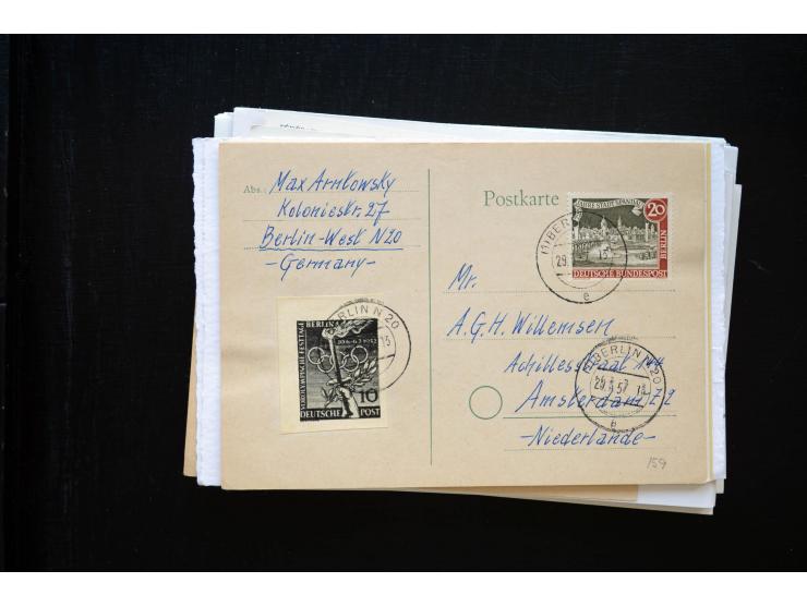 1945/50 (ca.), einige hundert Briefe, Karten und Ganzsachen mit sehr vielen besseren Verwendungen und Besonderheiten, dabei u