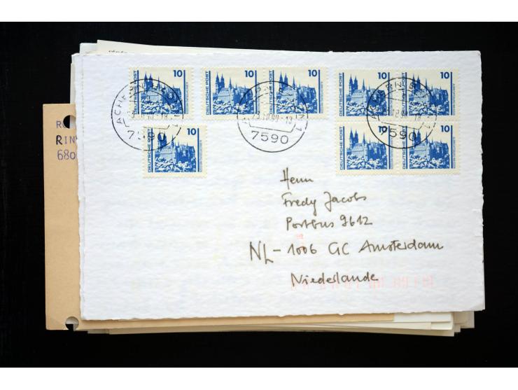 1945/50 (ca.), einige hundert Briefe, Karten und Ganzsachen mit sehr vielen besseren Verwendungen und Besonderheiten, dabei u