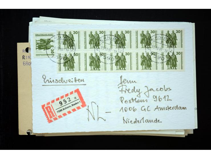 1945/50 (ca.), einige hundert Briefe, Karten und Ganzsachen mit sehr vielen besseren Verwendungen und Besonderheiten, dabei u