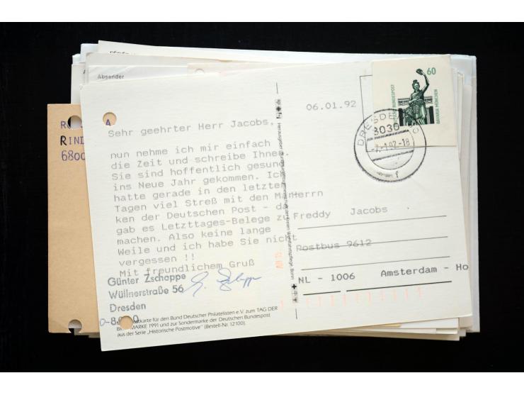 1945/50 (ca.), einige hundert Briefe, Karten und Ganzsachen mit sehr vielen besseren Verwendungen und Besonderheiten, dabei u