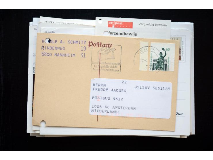 1945/50 (ca.), einige hundert Briefe, Karten und Ganzsachen mit sehr vielen besseren Verwendungen und Besonderheiten, dabei u