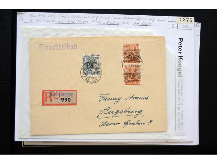 1945/50 (ca.), einige hundert Briefe, Karten und Ganzsachen mit sehr vielen besseren Verwendungen und Besonderheiten, dabei u