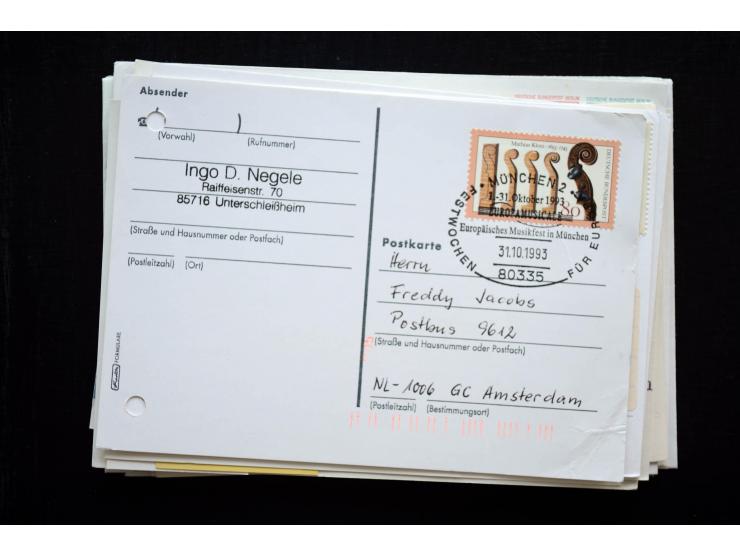 1945/50 (ca.), einige hundert Briefe, Karten und Ganzsachen mit sehr vielen besseren Verwendungen und Besonderheiten, dabei u
