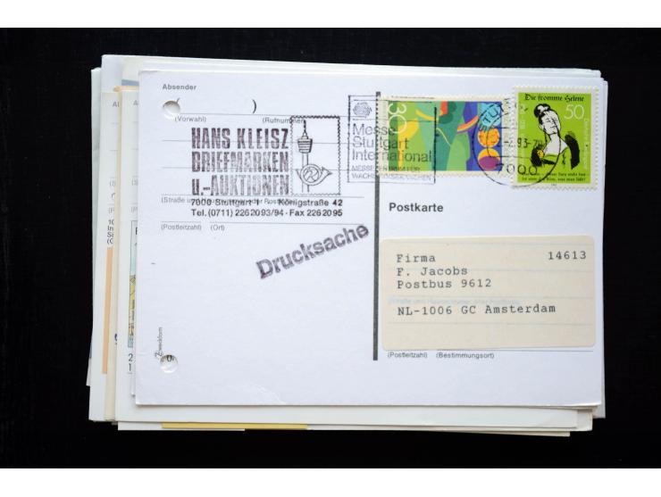 1945/50 (ca.), einige hundert Briefe, Karten und Ganzsachen mit sehr vielen besseren Verwendungen und Besonderheiten, dabei u
