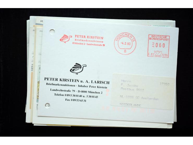 1945/50 (ca.), einige hundert Briefe, Karten und Ganzsachen mit sehr vielen besseren Verwendungen und Besonderheiten, dabei u