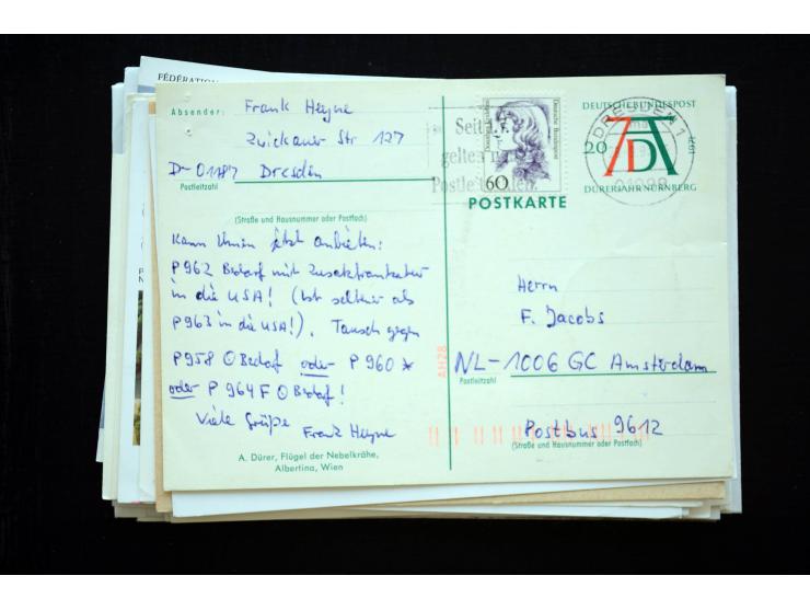 1945/50 (ca.), einige hundert Briefe, Karten und Ganzsachen mit sehr vielen besseren Verwendungen und Besonderheiten, dabei u