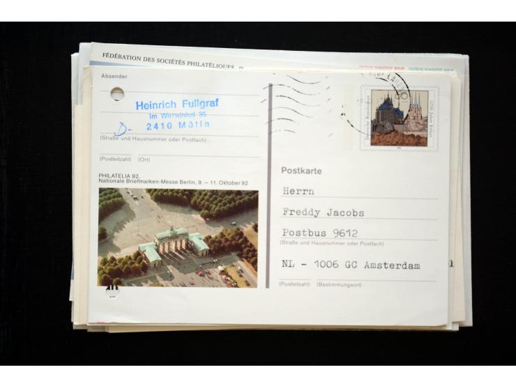 1945/50 (ca.), einige hundert Briefe, Karten und Ganzsachen mit sehr vielen besseren Verwendungen und Besonderheiten, dabei u