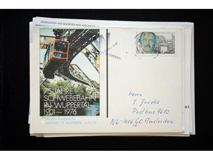 1945/50 (ca.), einige hundert Briefe, Karten und Ganzsachen mit sehr vielen besseren Verwendungen und Besonderheiten, dabei u