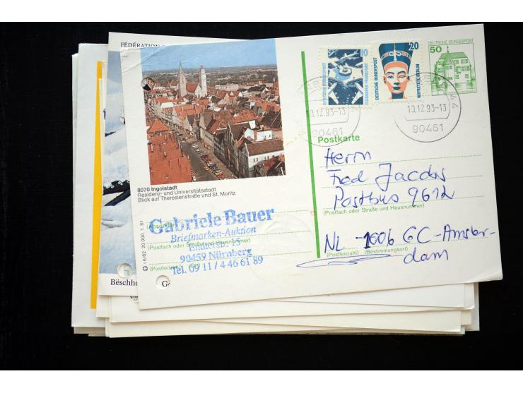 1945/50 (ca.), einige hundert Briefe, Karten und Ganzsachen mit sehr vielen besseren Verwendungen und Besonderheiten, dabei u