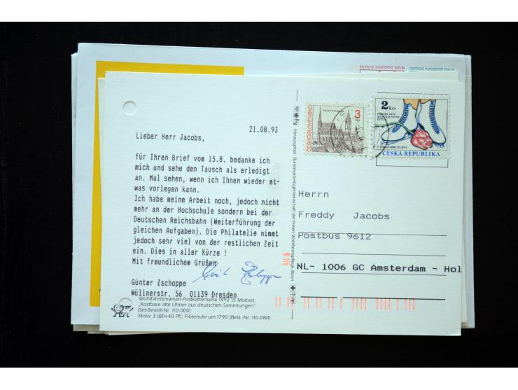 1945/50 (ca.), einige hundert Briefe, Karten und Ganzsachen mit sehr vielen besseren Verwendungen und Besonderheiten, dabei u