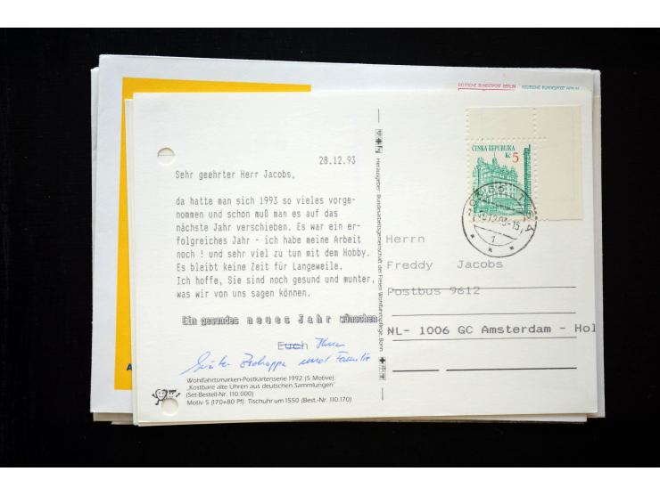 1945/50 (ca.), einige hundert Briefe, Karten und Ganzsachen mit sehr vielen besseren Verwendungen und Besonderheiten, dabei u