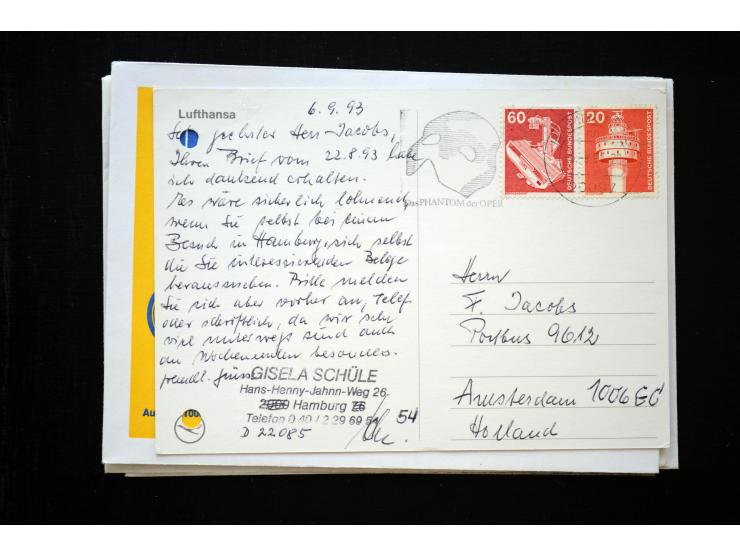 1945/50 (ca.), einige hundert Briefe, Karten und Ganzsachen mit sehr vielen besseren Verwendungen und Besonderheiten, dabei u