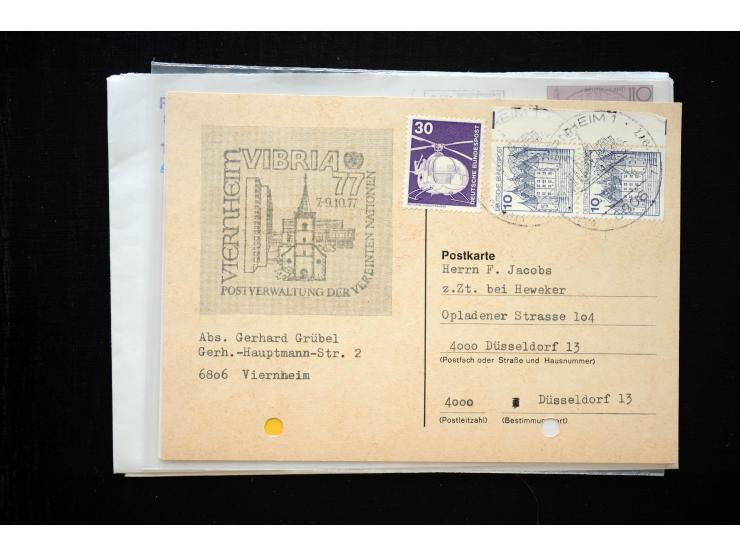 1945/50 (ca.), einige hundert Briefe, Karten und Ganzsachen mit sehr vielen besseren Verwendungen und Besonderheiten, dabei u