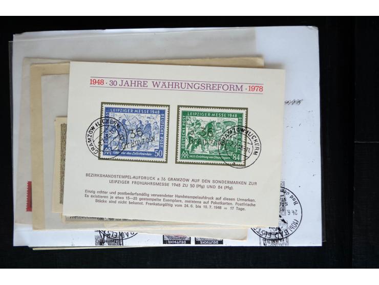 1945/50 (ca.), einige hundert Briefe, Karten und Ganzsachen mit sehr vielen besseren Verwendungen und Besonderheiten, dabei u