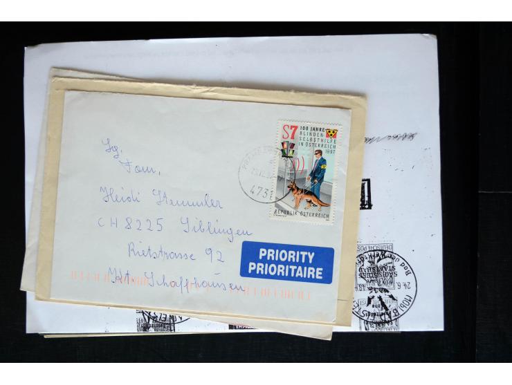 1945/50 (ca.), einige hundert Briefe, Karten und Ganzsachen mit sehr vielen besseren Verwendungen und Besonderheiten, dabei u