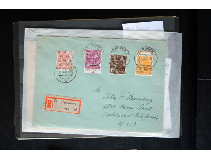 1945/50 (ca.), einige hundert Briefe, Karten und Ganzsachen mit sehr vielen besseren Verwendungen und Besonderheiten, dabei u