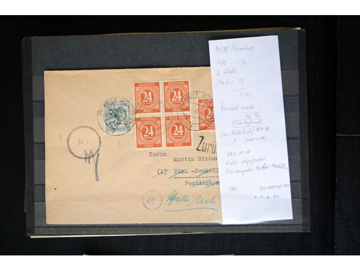 1945/50 (ca.), einige hundert Briefe, Karten und Ganzsachen mit sehr vielen besseren Verwendungen und Besonderheiten, dabei u
