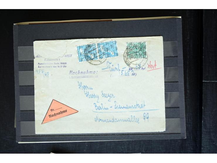 1945/50 (ca.), einige hundert Briefe, Karten und Ganzsachen mit sehr vielen besseren Verwendungen und Besonderheiten, dabei u