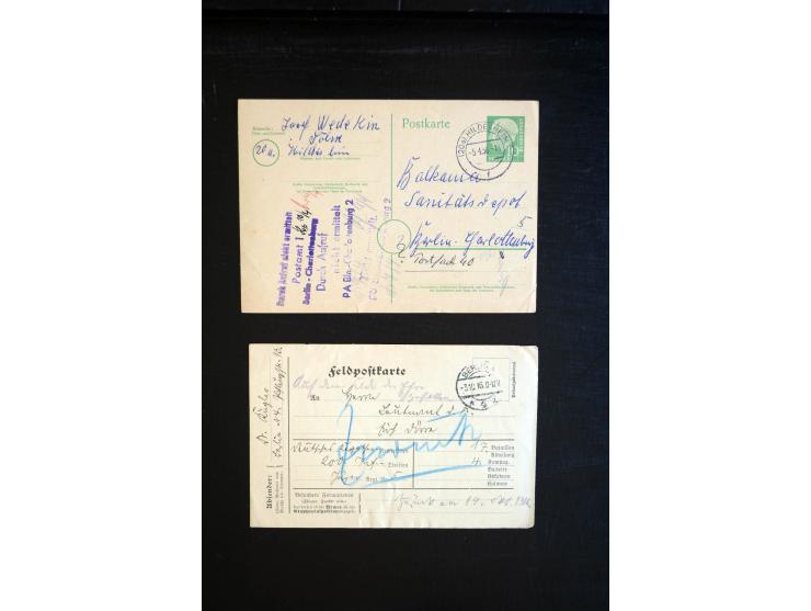 1945/70 (ca.), einige hundert Briefe, Karten und Ganzsachen mit Schwerpunkt bis 1955 mit viel Auslandspost inkl. Luftpost, in