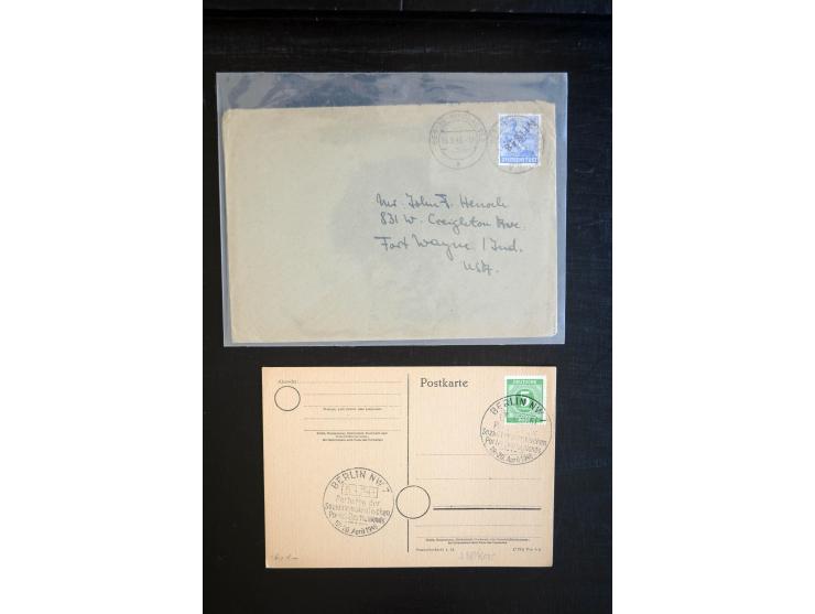 1945/70 (ca.), einige hundert Briefe, Karten und Ganzsachen mit Schwerpunkt bis 1955 mit viel Auslandspost inkl. Luftpost, in