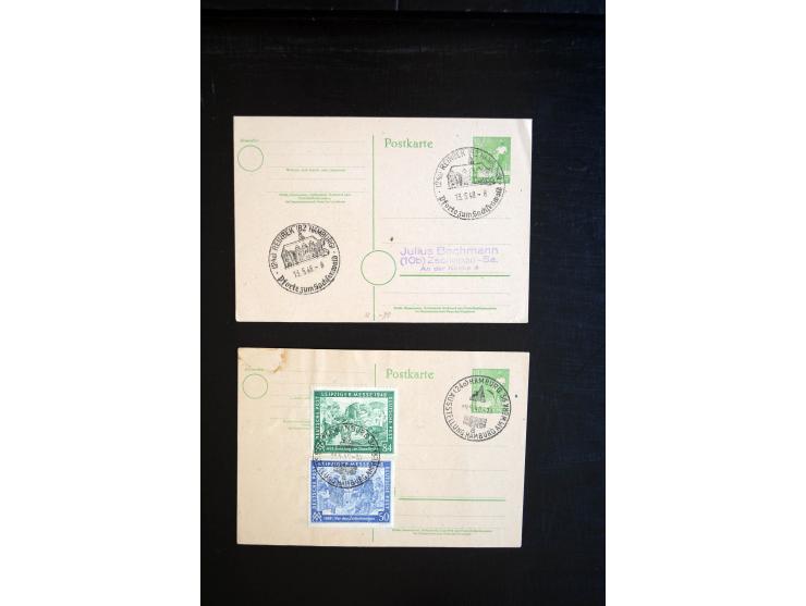 1945/70 (ca.), einige hundert Briefe, Karten und Ganzsachen mit Schwerpunkt bis 1955 mit viel Auslandspost inkl. Luftpost, in