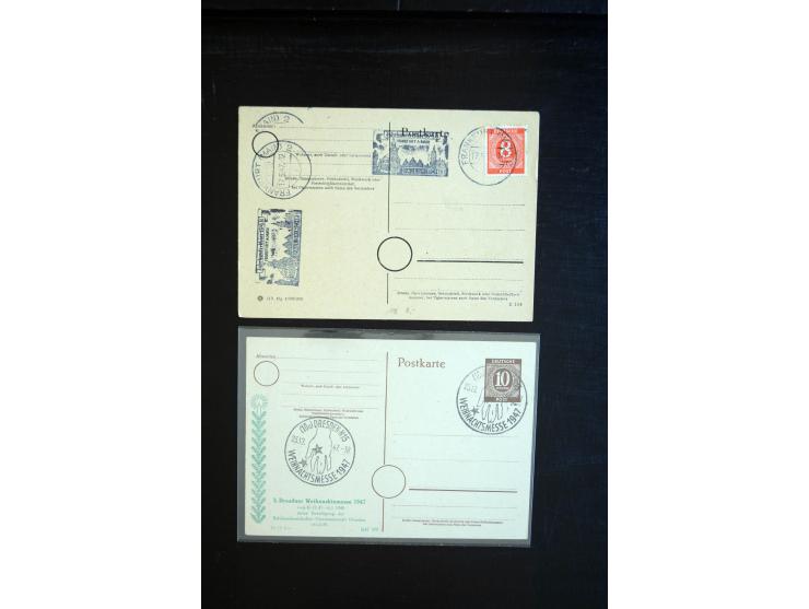 1945/70 (ca.), einige hundert Briefe, Karten und Ganzsachen mit Schwerpunkt bis 1955 mit viel Auslandspost inkl. Luftpost, in