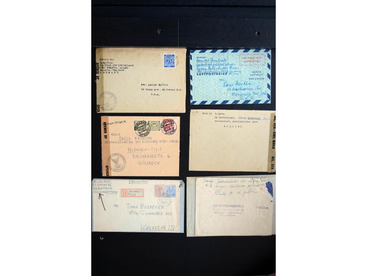 1945/60 (ca.), kleiner Posten mit Briefen und Karten von bzw. an Displaced Persons, jüdischen Bürgern bzw. Organisationen, La