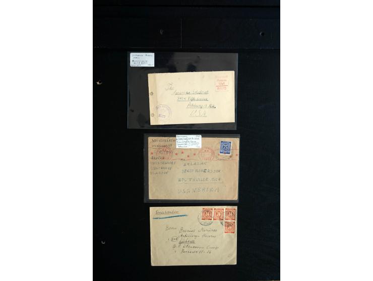 1945/60 (ca.), kleiner Posten mit Briefen und Karten von bzw. an Displaced Persons, jüdischen Bürgern bzw. Organisationen, La