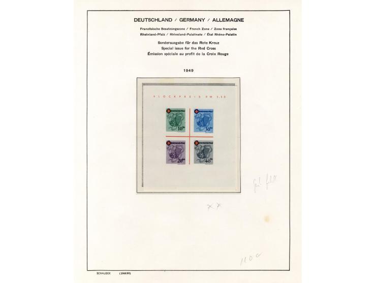 1945/48, postfrische, wenig ungebrauchte und teils gestempelte Sammlung mit vielen besseren Ausgaben und einigen Besonderheit