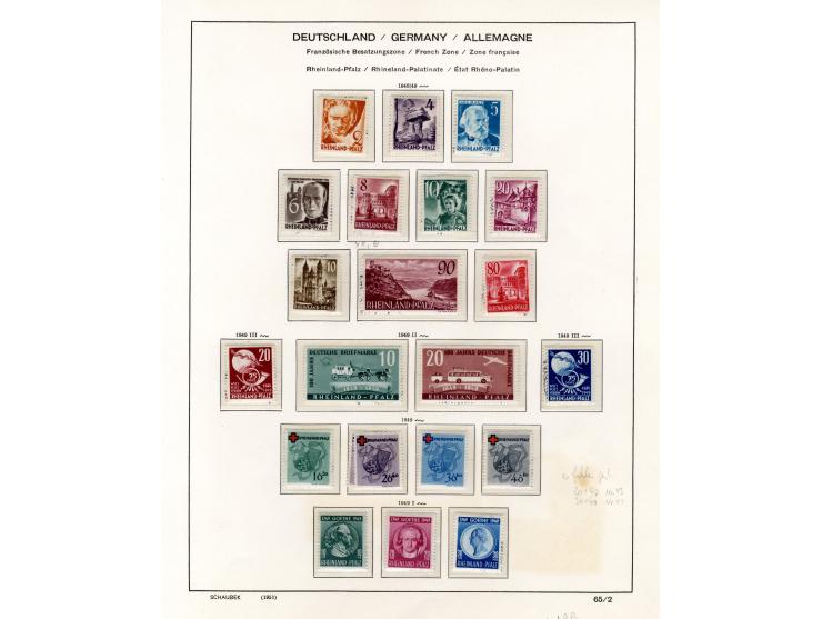 1945/48, postfrische, wenig ungebrauchte und teils gestempelte Sammlung mit vielen besseren Ausgaben und einigen Besonderheit