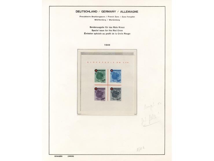 1945/48, postfrische, wenig ungebrauchte und teils gestempelte Sammlung mit vielen besseren Ausgaben und einigen Besonderheit